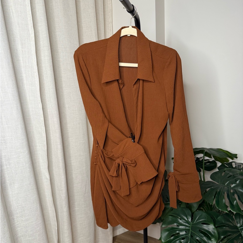 Meshki Rust Brown Mini Dress